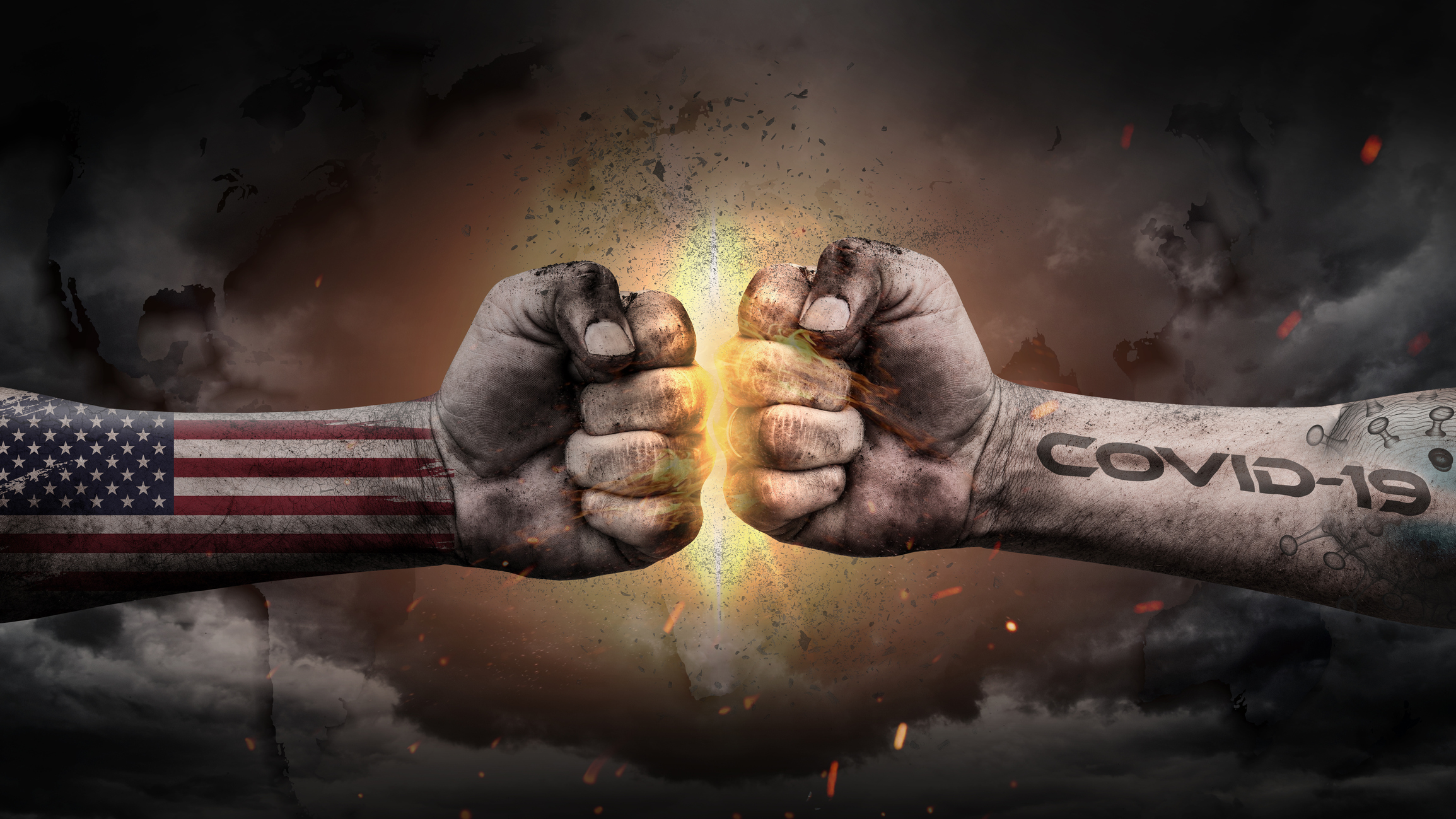 fists clashing